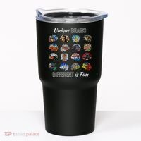 Unique Brains Different Is Fun. Neurodiversity Tumbler thumb 0