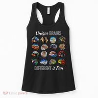 Unique Brains Different Is Fun. Neurodiversity Women's Tank Top thumb 0