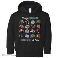 Unique Brains Different Is Fun. Neurodiversity Toddler Hoodie thumb 0