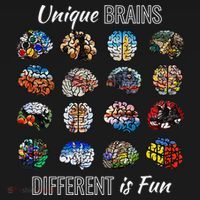 Unique Brains Different Is Fun. Neurodiversity Tank Top thumb 6