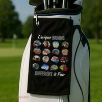 Unique Brains Different Is Fun. Neurodiversity Golf Towel thumb 2