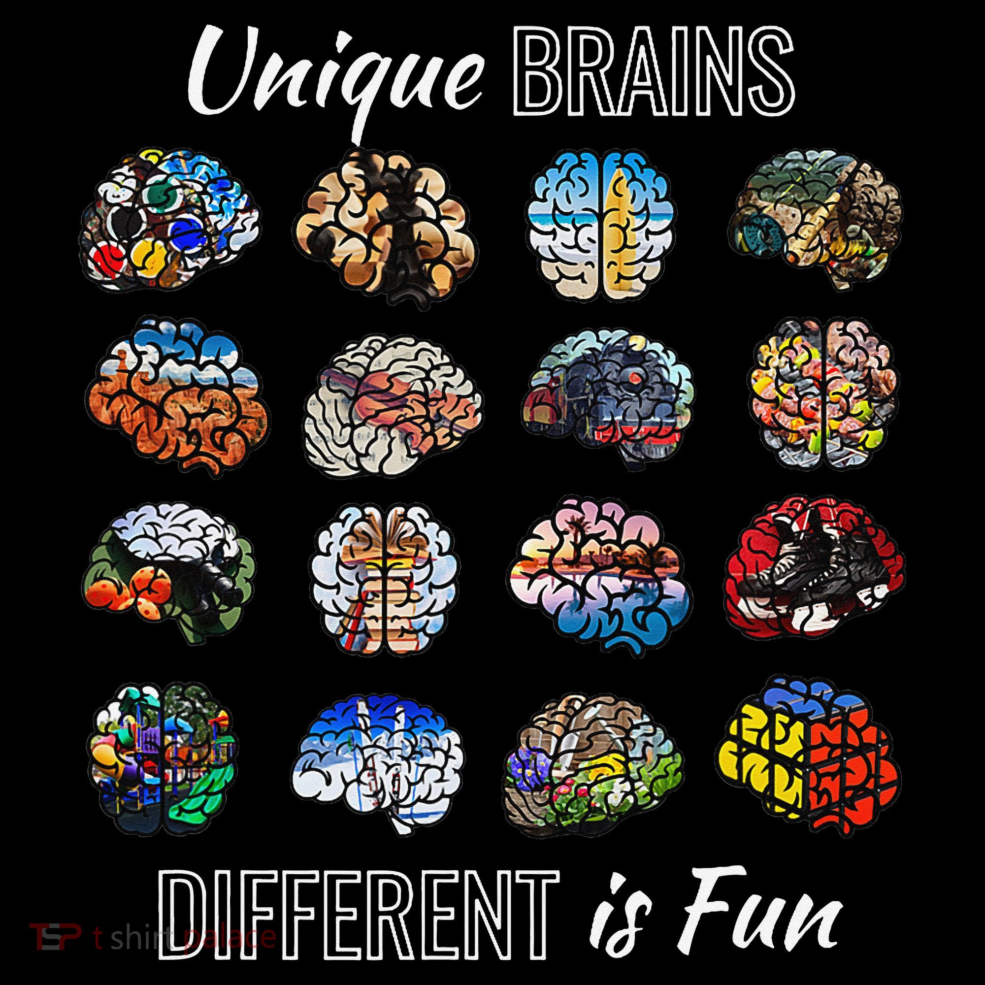 Unique Brains Different Is Fun. Neurodiversity Women's Long Sleeve Shirt