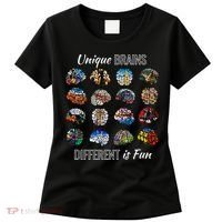 Unique Brains Different Is Fun. Neurodiversity Women's T-Shirt thumb 0