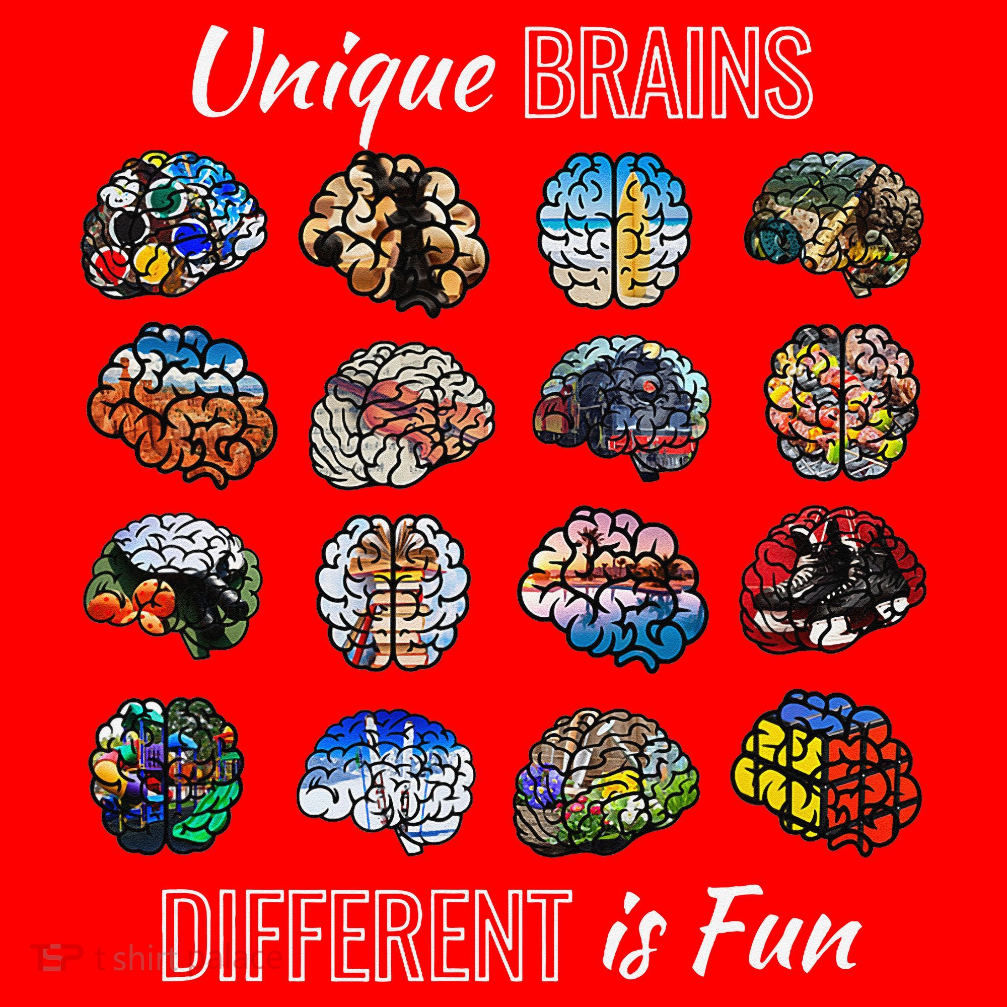 Unique Brains Different Is Fun. Neurodiversity Santa Hat