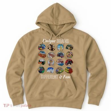 Unique Brains Different Is Fun. Neurodiversity Hoodie