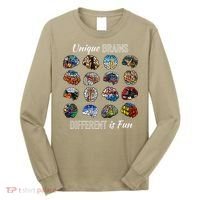 Unique Brains Different Is Fun. Neurodiversity Long Sleeve Shirt thumb 0