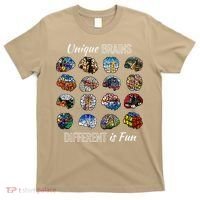Unique Brains Different Is Fun. Neurodiversity T-Shirt thumb 0