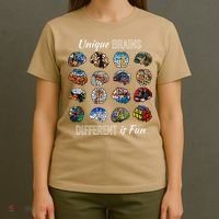 Unique Brains Different Is Fun. Neurodiversity T-Shirt thumb 4
