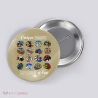 Unique Brains Different Is Fun. Neurodiversity Button thumb 0