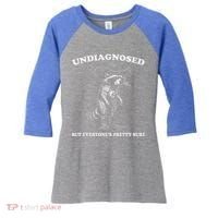 Undiagnosed But EveryoneS Pretty Sure Women's Tri-Blend 3/4-Sleeve Raglan Shirt thumb 0