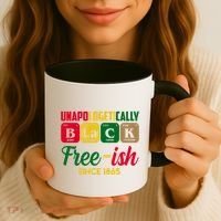 Unapologetically Black Free Ish Since 1865 Juneteenth Coffee Mug thumb 3