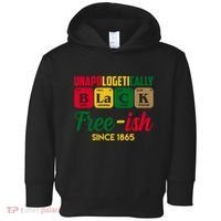 Unapologetically Black Free Ish Since 1865 Juneteenth Toddler Hoodie thumb 0