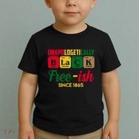 Unapologetically Black Free Ish Since 1865 Juneteenth Toddler T-Shirt thumb 2