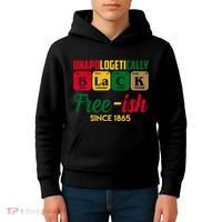 Unapologetically Black Free Ish Since 1865 Juneteenth Kids Hoodie thumb 4