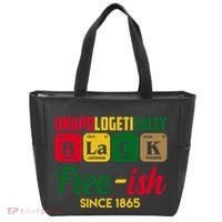 Unapologetically Black Free Ish Since 1865 Juneteenth Tote Bag thumb 0