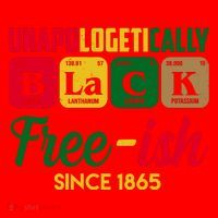 Unapologetically Black Free Ish Since 1865 Juneteenth Santa Hat thumb 1