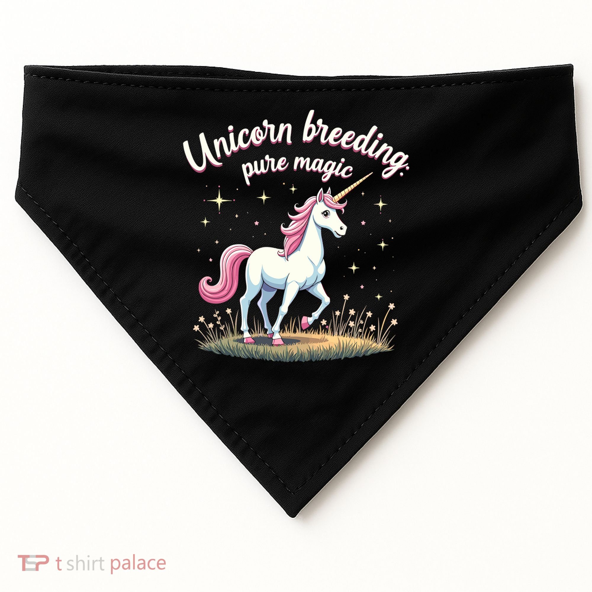 Unicorn Breeder Funny Magical Creature And Fantasy Cute Gift USA-Made Doggie Bandana