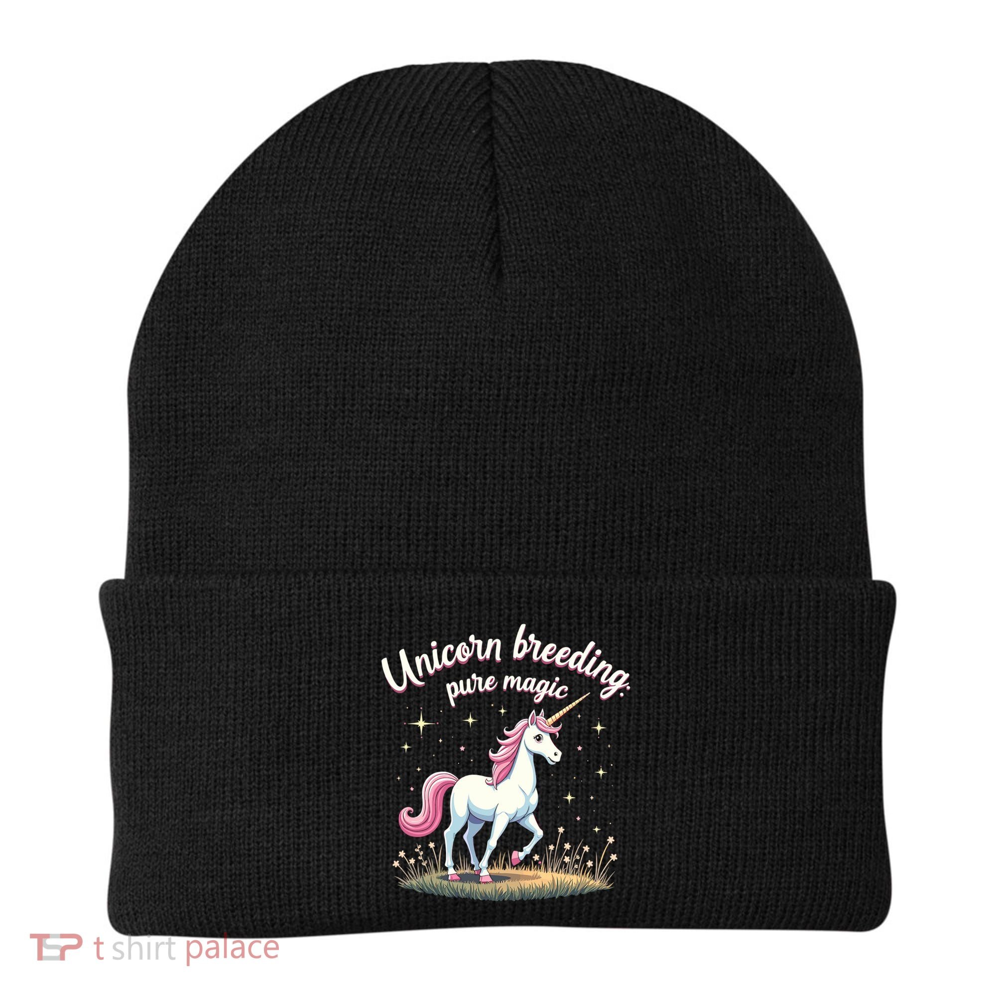 Unicorn Breeder Funny Magical Creature And Fantasy Cute Gift Beanie