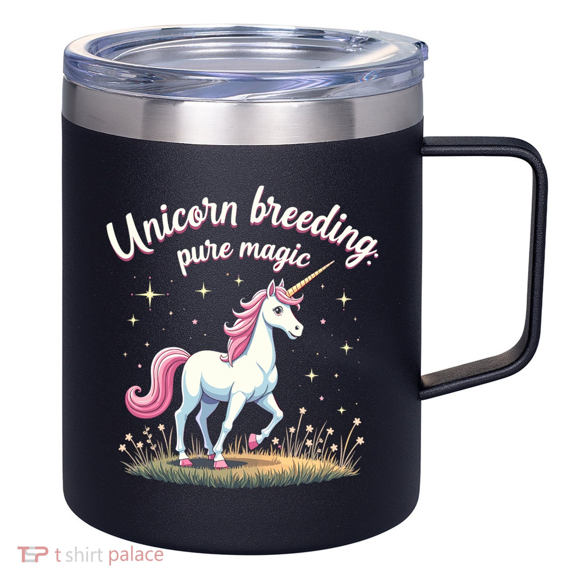 Unicorn Breeder Funny Magical Creature And Fantasy Cute Gift 12oz Stainless Steel Coffee Mug