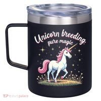 Unicorn Breeder Funny Magical Creature And Fantasy Cute Gift 12oz Stainless Steel Coffee Mug thumb 2