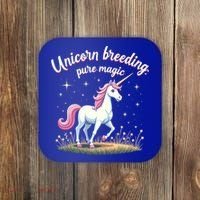 Unicorn Breeder Funny Magical Creature And Fantasy Cute Gift Coaster thumb 0