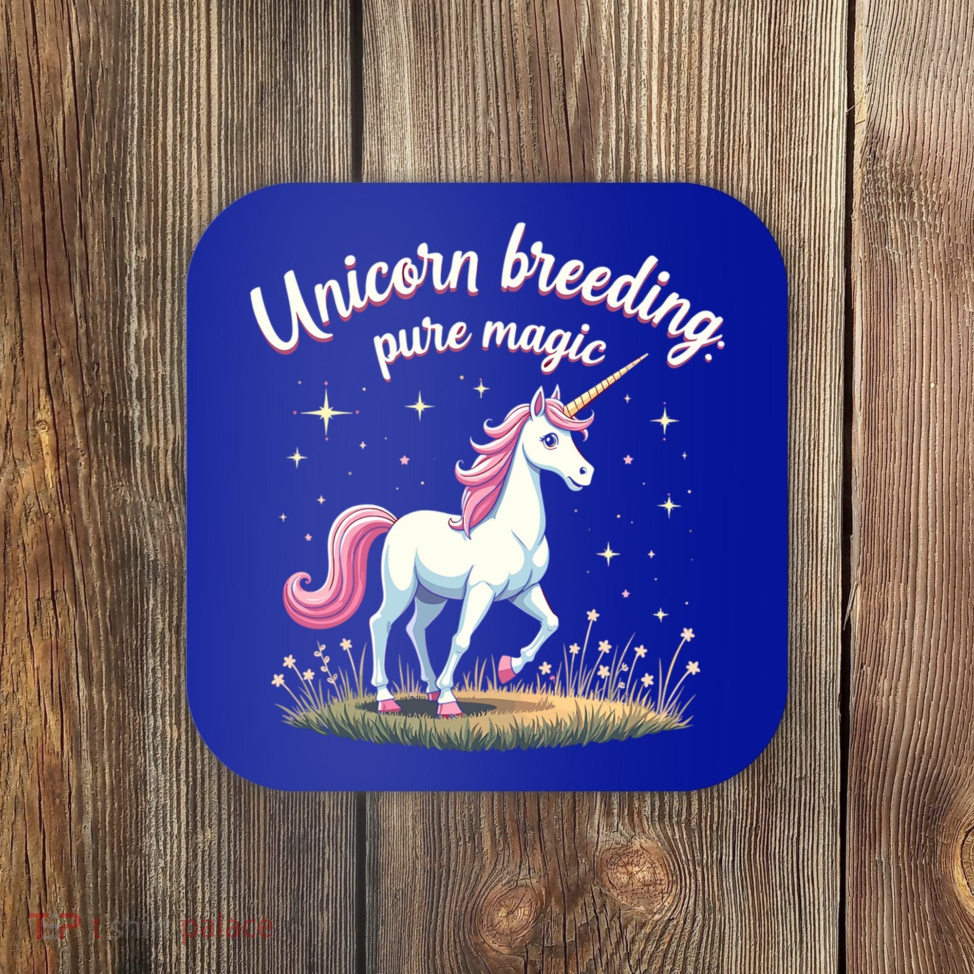 Unicorn Breeder Funny Magical Creature And Fantasy Cute Gift Coaster