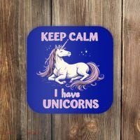 Unicorn Breeder Funny Magical Creature And Fantasy Cool Gift Coaster thumb 0