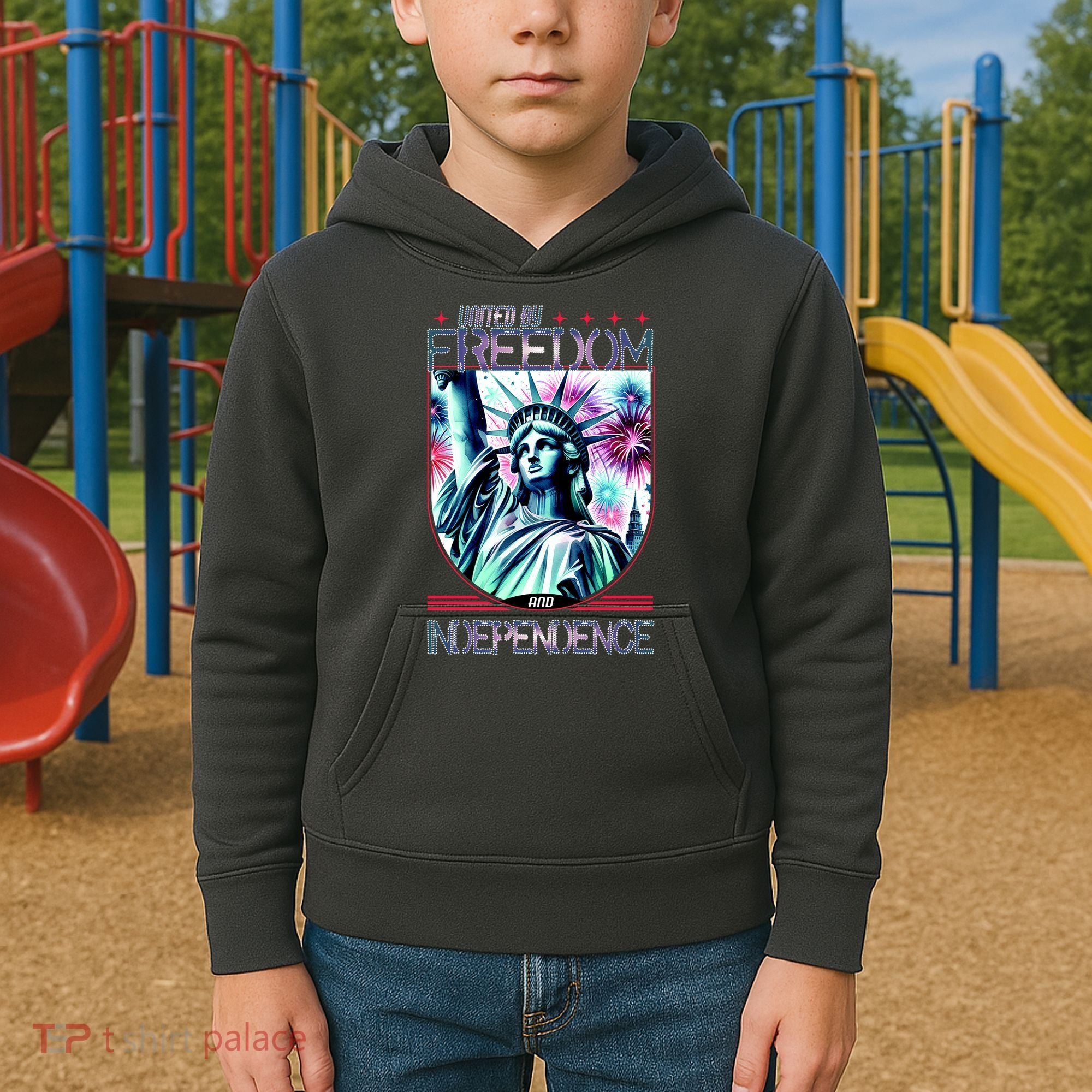United By Freedom And Independence Kids Hoodie