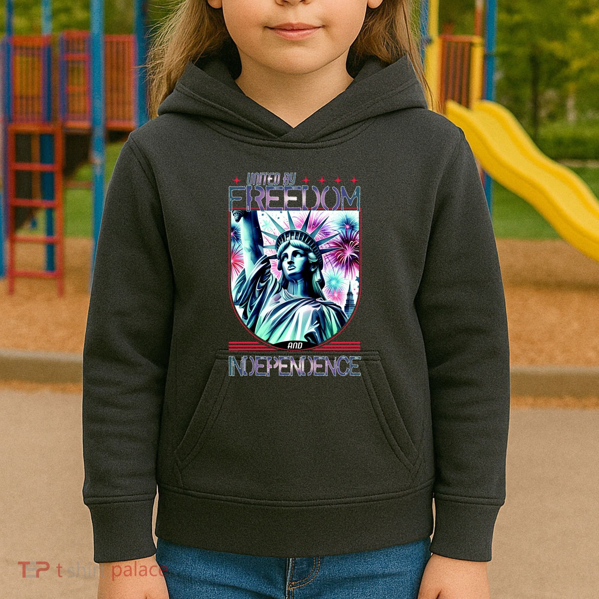 United By Freedom And Independence Kids Hoodie
