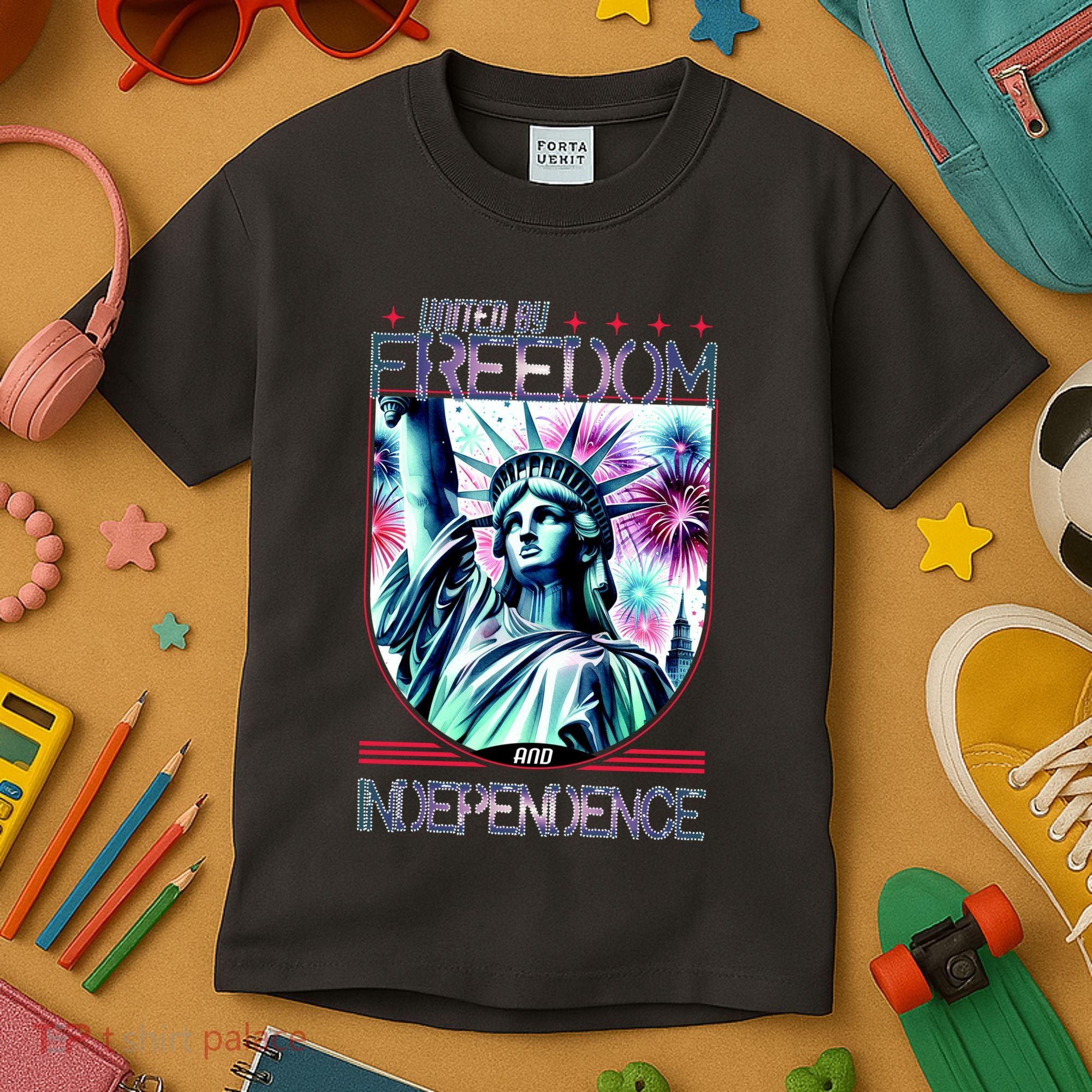 United By Freedom And Independence Kids T-Shirt