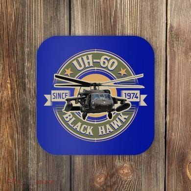 Uhgift60 Blackhawk Gift Assault Helicopter Pilot Aviation Gift Coaster