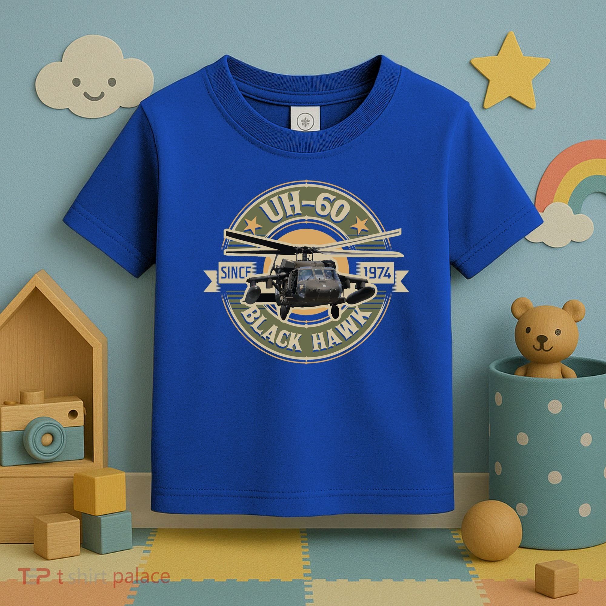 Uhgift60 Blackhawk Gift Assault Helicopter Pilot Aviation Gift Toddler T-Shirt