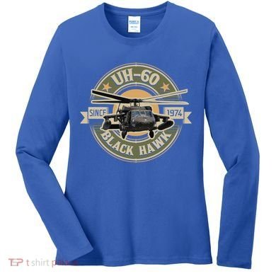 Uhgift60 Blackhawk Gift Assault Helicopter Pilot Aviation Gift Women's Long Sleeve Shirt
