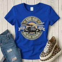 Uhgift60 Blackhawk Gift Assault Helicopter Pilot Aviation Gift Women's T-Shirt thumb 3