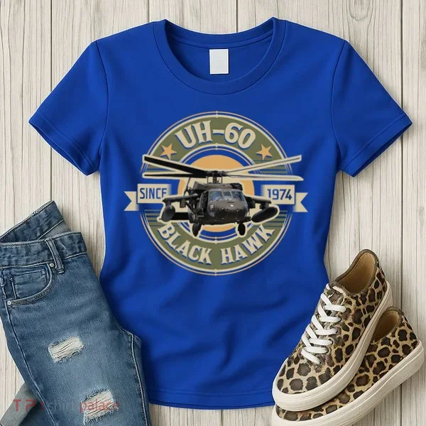 Uhgift60 Blackhawk Gift Assault Helicopter Pilot Aviation Gift Women's T-Shirt