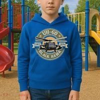 Uhgift60 Blackhawk Gift Assault Helicopter Pilot Aviation Gift Kids Hoodie thumb 2
