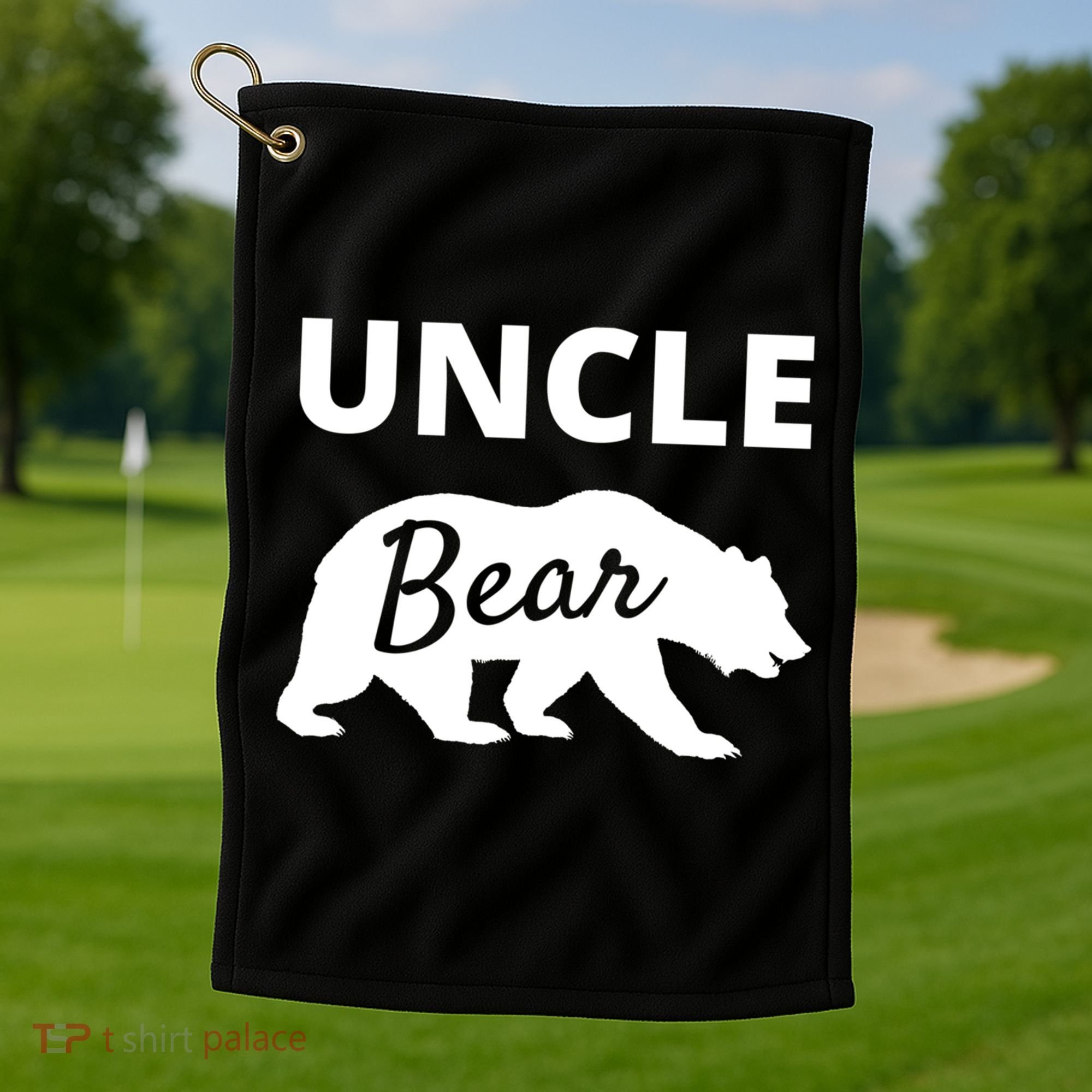 Uncle Bear Gift Mama Bear Papa Bear Golf Towel