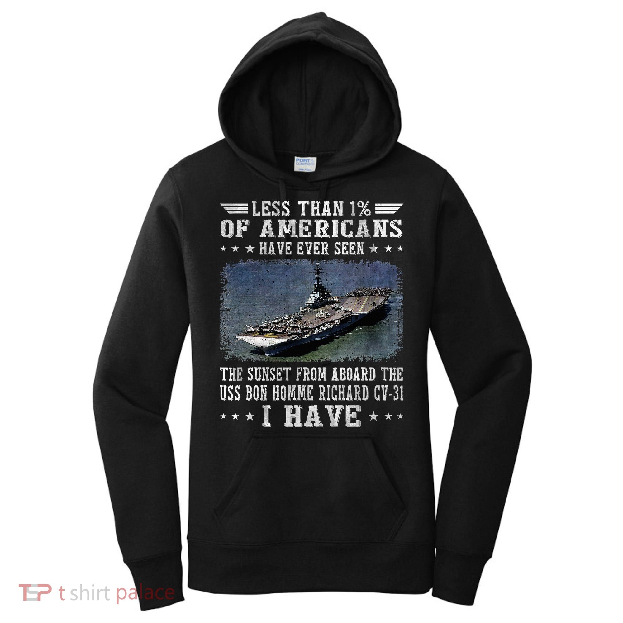 Uss Bon Homme Richard Cv31 Aircraft Carrier Sailor Veteran Women's Hoodie