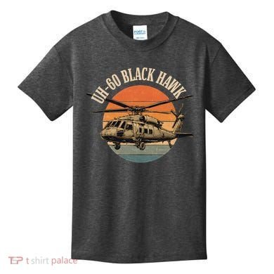 UH-60 Black Hawk Vintage Helicopter Kids T-Shirt