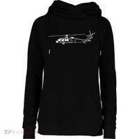 UH60 Blackhawk Helicopter Pilot Or Crew Womens Funnel Neck Pullover Hood thumb 0