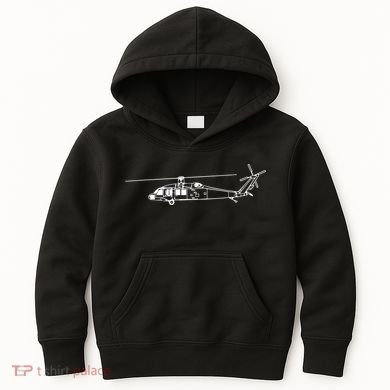 UH60 Blackhawk Helicopter Pilot Or Crew Kids Hoodie