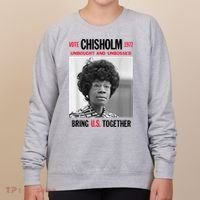 USA Black History Poster UNBOUGHT UNBOSSED Shirley Chisholm Women's Sweatshirt thumb 0