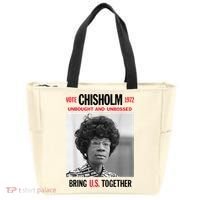 USA Black History Poster UNBOUGHT UNBOSSED Shirley Chisholm Tote Bag thumb 0