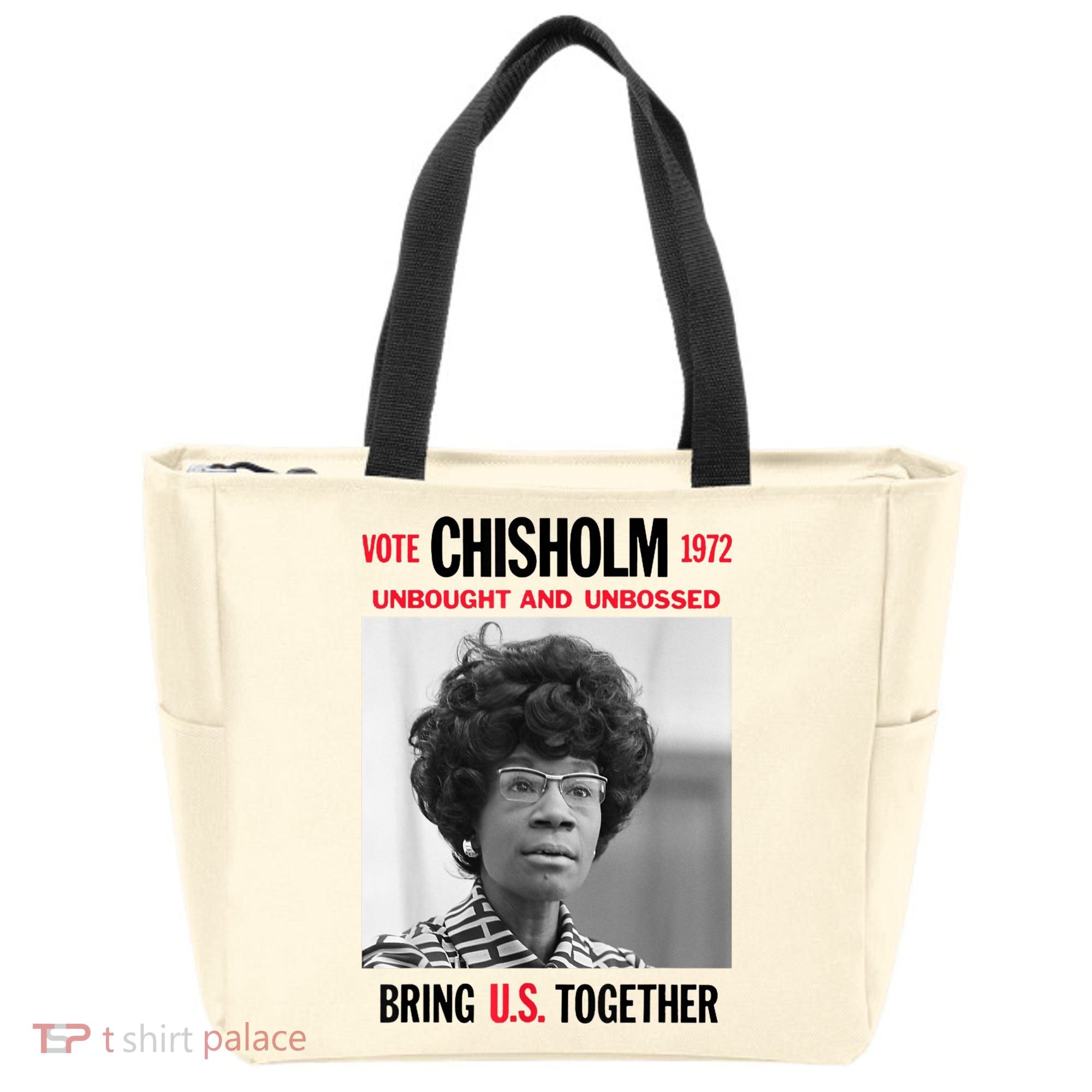 USA Black History Poster UNBOUGHT UNBOSSED Shirley Chisholm Tote Bag