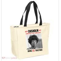 USA Black History Poster UNBOUGHT UNBOSSED Shirley Chisholm Tote Bag thumb 2