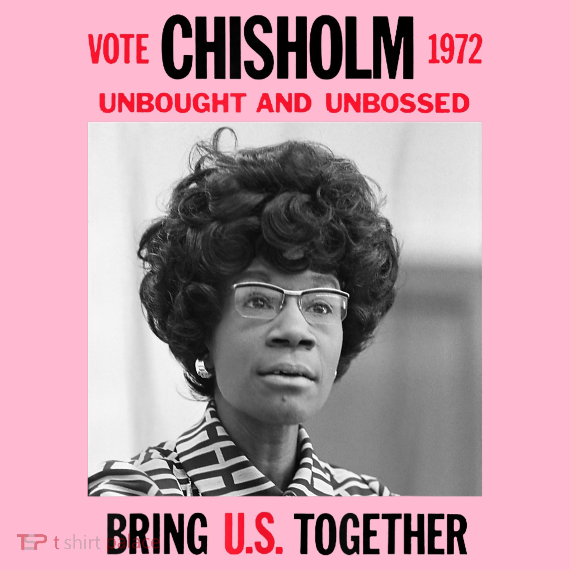 USA Black History Poster UNBOUGHT UNBOSSED Shirley Chisholm Coaster