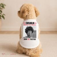 USA Black History Poster UNBOUGHT UNBOSSED Shirley Chisholm Doggie Tank thumb 2