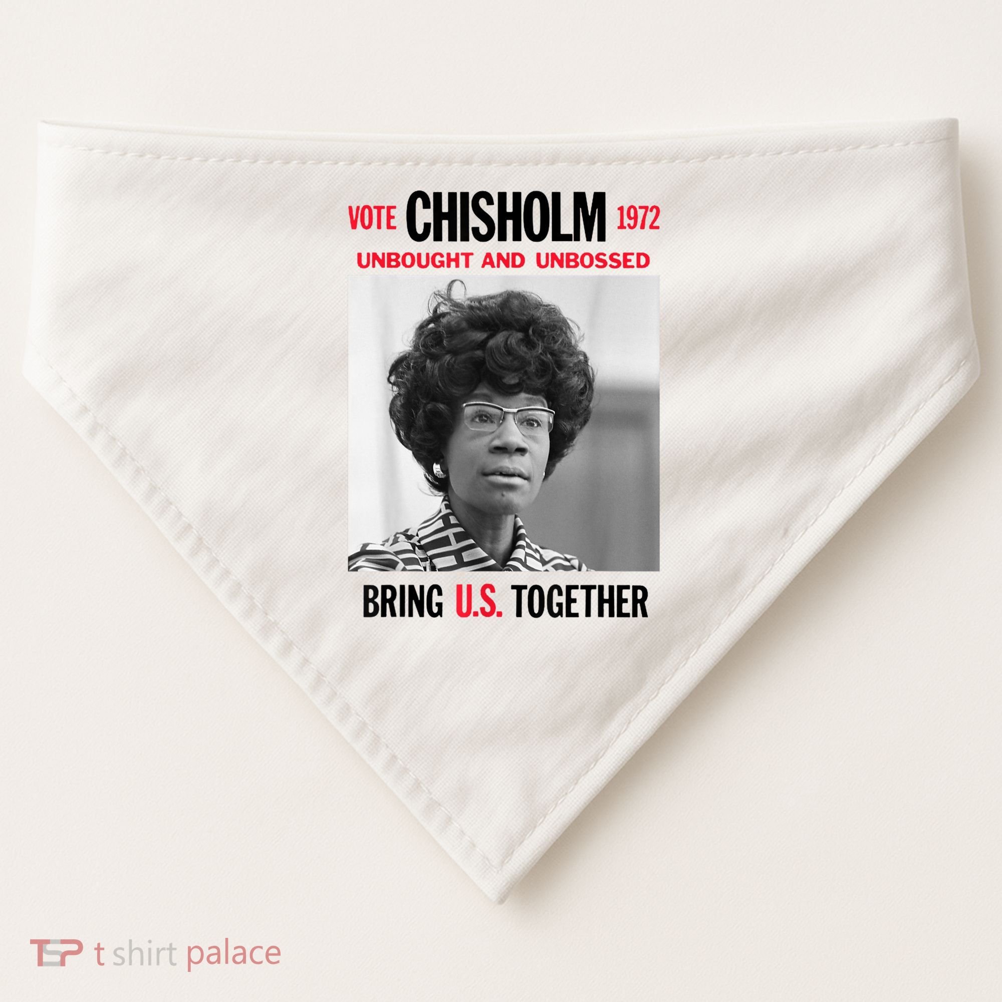 USA Black History Poster UNBOUGHT UNBOSSED Shirley Chisholm USA-Made Doggie Bandana