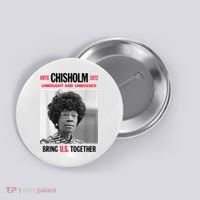 USA Black History Poster UNBOUGHT UNBOSSED Shirley Chisholm Button thumb 0