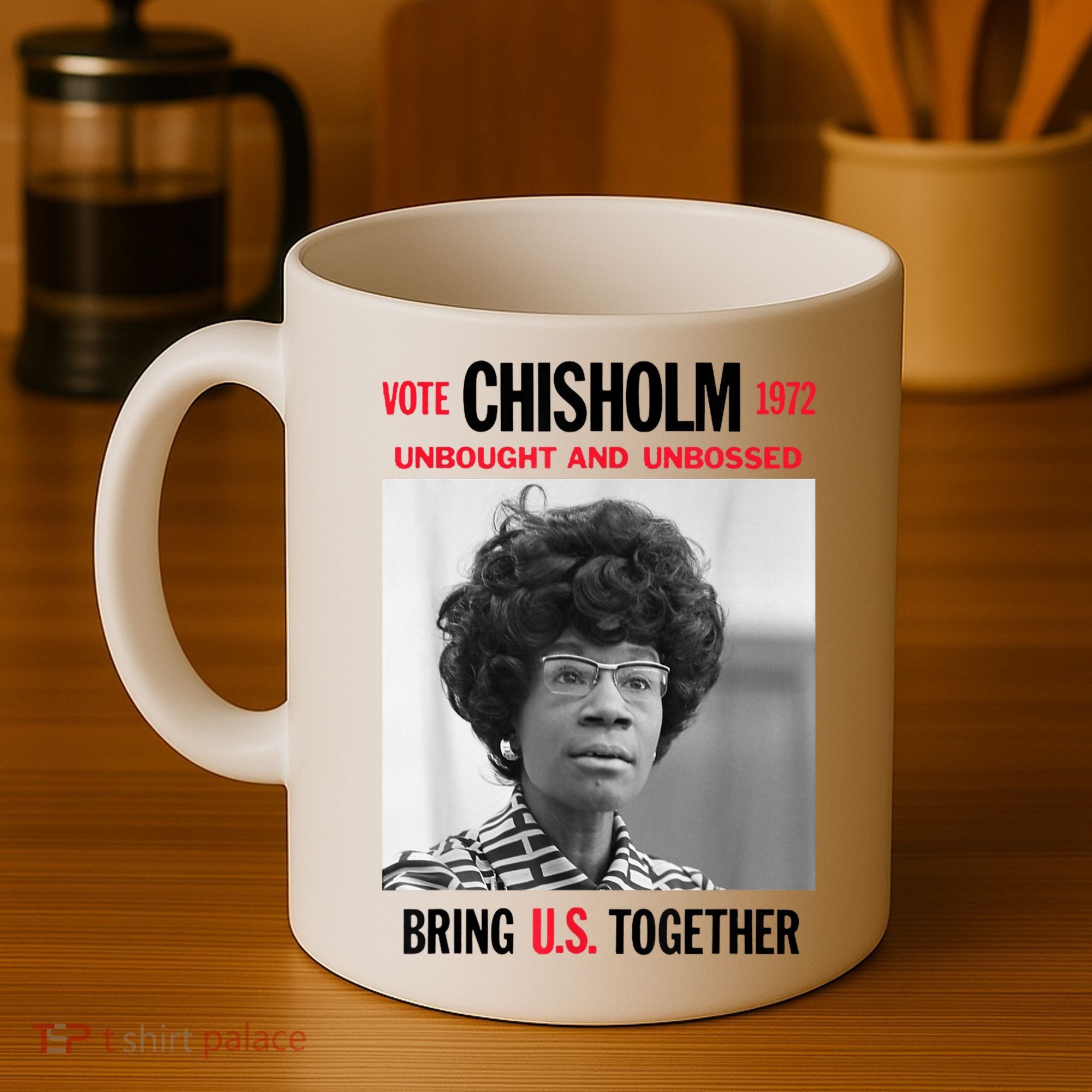 USA Black History Poster UNBOUGHT UNBOSSED Shirley Chisholm Coffee Mug